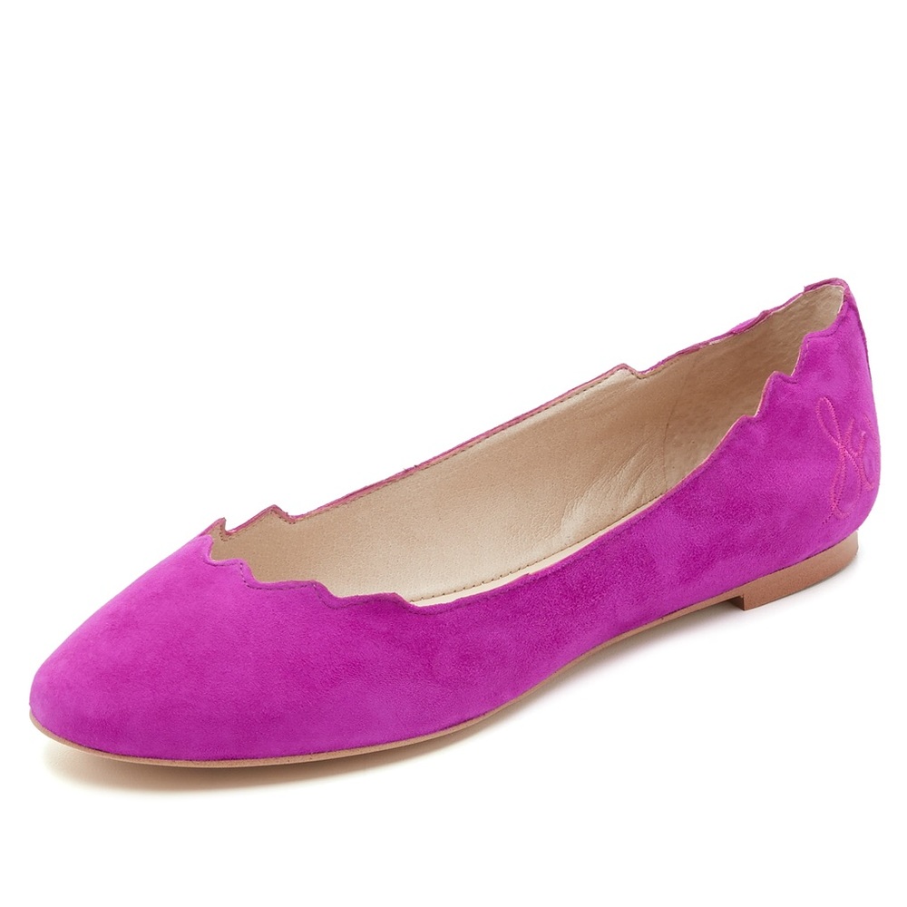 Sam Edelman scallop Augusta Fuchsia flats